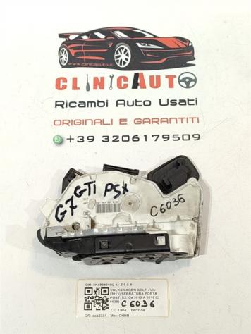 SERRATURA POSTERIORE SINISTRA VOLKSWAGEN Golf 7 Berlina 5K4839015Q CHHB (12)