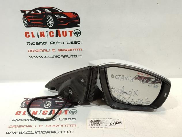 SPECCHIETTO RETROVISORE DESTRO SKODA Octavia S.Wagon 5° Serie (5E5) 5E0857934 RICHIUDIBILE CZD (1620)
