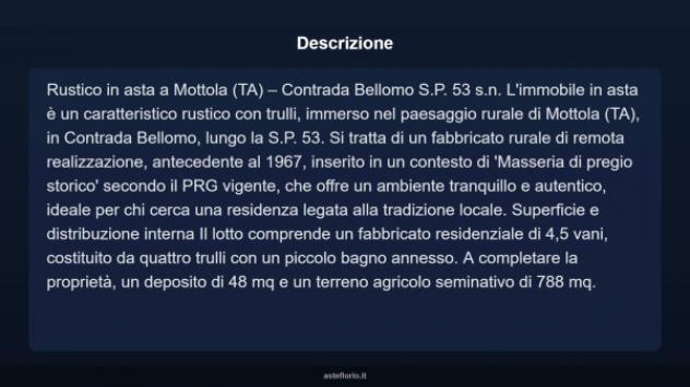 Immobile in asta di 788 m² in vendita a Mottola - Foto 4