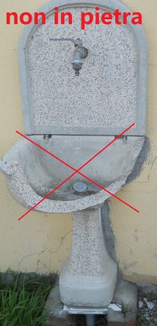 Fontana a muro da giardino in pietra granito - Foto 6
