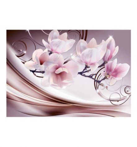 Fotomurale Adesivo Con Le Magnolie Rosa ARREDALACASA - Foto 2