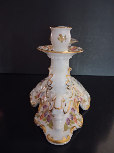 Schumann Arzberg  Bavaria   Candelabro  a due  bracci in porcellana  con - Foto 5