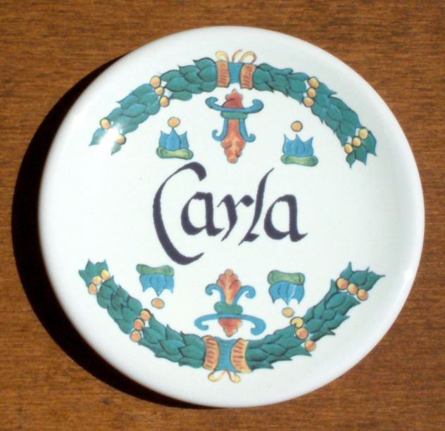 Piattino in ceramica personalizzato con nome Carla - Foto 3