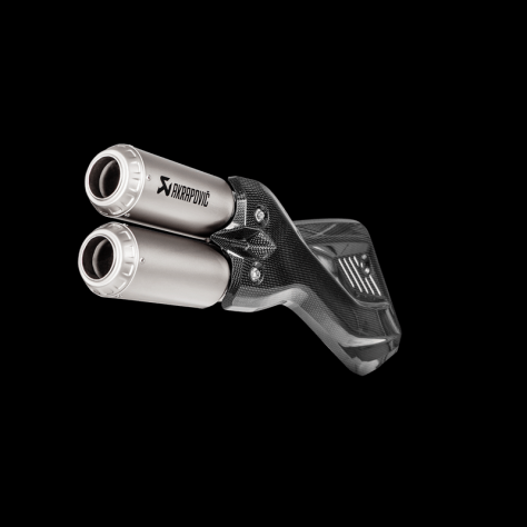 Scarico Akrapovic Slip on Titanio carbonio Evolution Line collettori - Foto 2