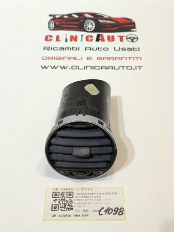 BOCCHETTA ARIA CRUSCOTTO DX VOLKSWAGEN New Beetle Cabrio 1° Serie 1C0819704 AXR (9810)