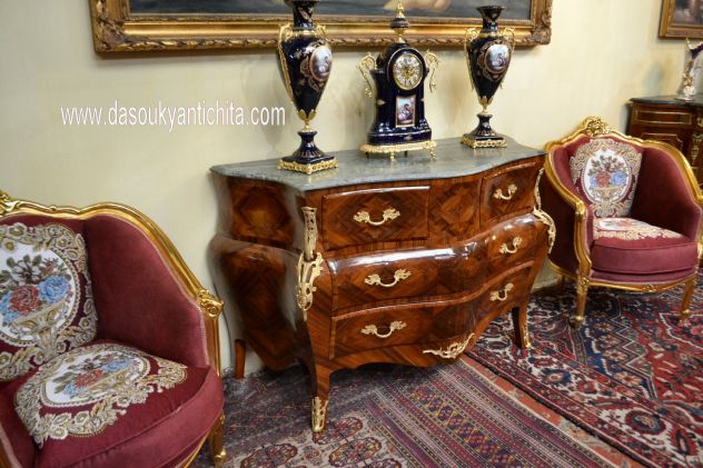 Commode-cassettone stile Luigi XV cm. 150 cm. - Foto 5