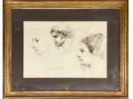 Romano Stefanelli pittore quadro disegno Volti