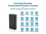 Registratore Vocale 37 Giorni di Batteria Professionale con Attivazione vocale