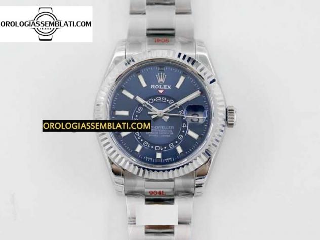 Rolex Replica SKY-DWELLER 326934 904L SS 1:1 BEST EDITION QUADRANTE BLU SUL BRACCIALE SS DA 23J A 9001