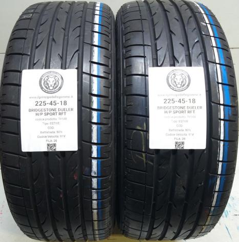 2 GOMME 225 45 18 BRIDGESTONE A74148