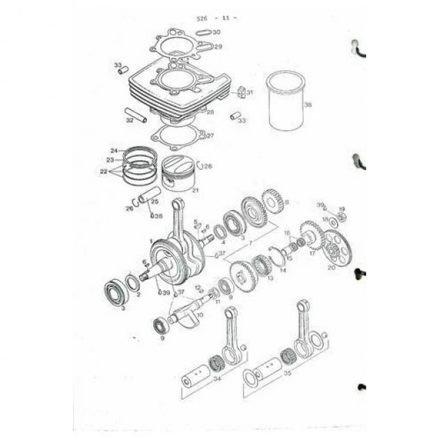 Catalogo ricambi motore Aprilia 348 E - Foto 2