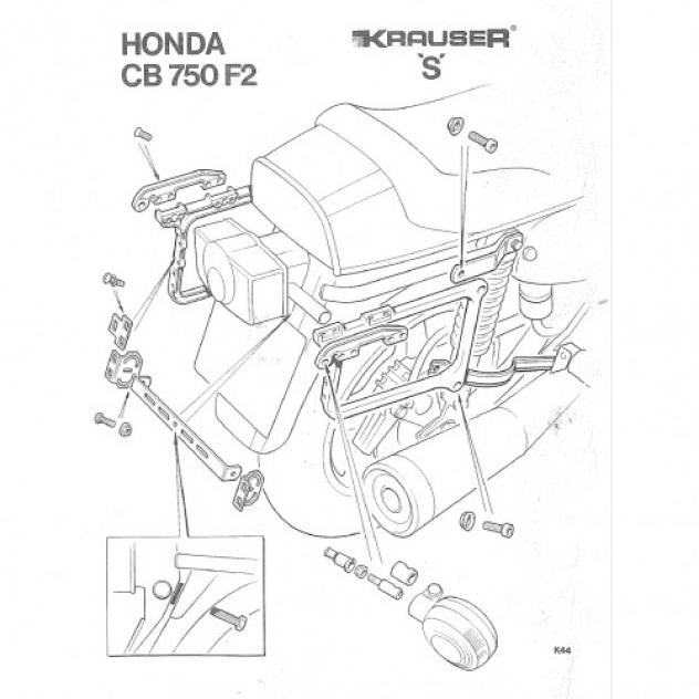 Kit piastra portapacchi Honda CB 750 F2 - Foto 5