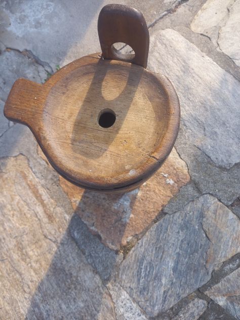 Antica Zangola in legno originale potaombrelli/ arredo vintage