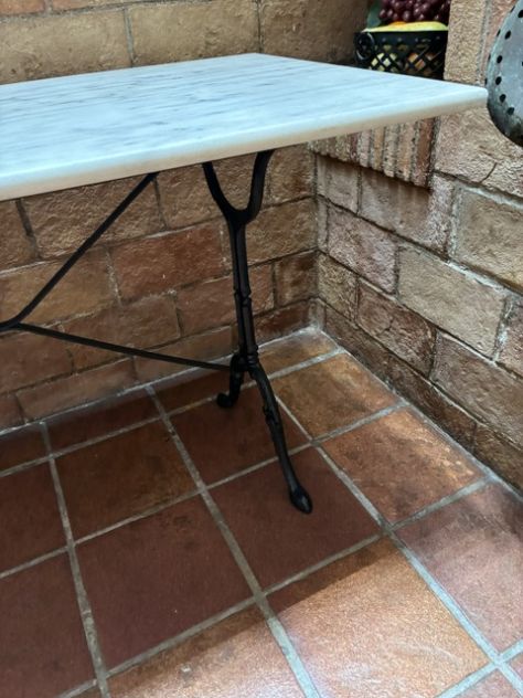Tavolo con pietra in marmo originale inizio 900 - Foto 4