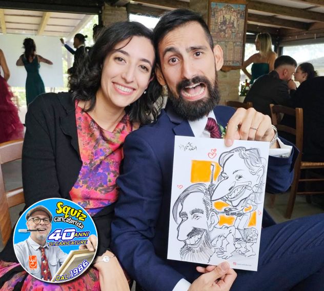 Caricaturista per matrimoni ed eventi. Caricature dal vivo in 3 minuti