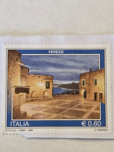 Filatelia Poste Italiane, da Euro 0.60, del 2009, raffigura Verezzi.