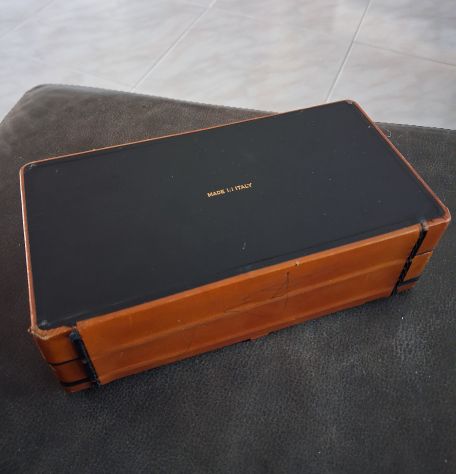 Set da gioco vintage  carte,  iMade in Italy. Cofanetto due scomparti  rigido ri - Foto 5