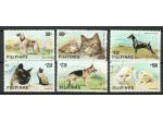 FILIPPINE 1979 ANIMALI CANI E GATTI COMP. SET DI 6 FRANCOBOLLI