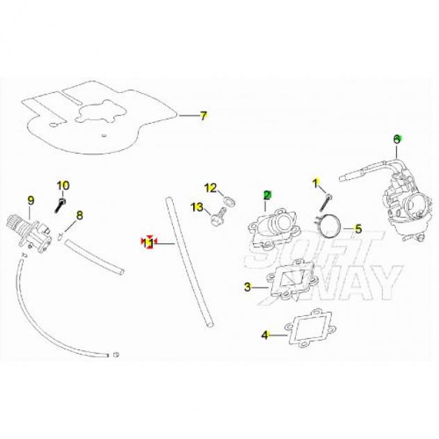 Tubo sfiato olio scooter 50 Aprilia Malaguti Benelli - Foto 6