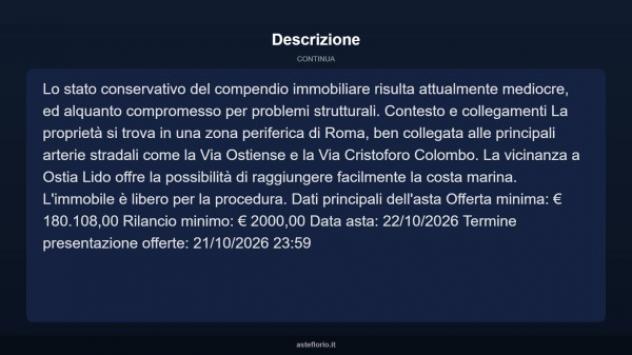 Immobile in asta di 302 m² con più di 5 locali e box auto in vendita a Roma - Foto 17