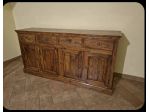 Credenza Madia in Palissandro Indiano Massello Sheesham - 4 ante 4 cassetti - Ru