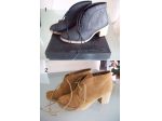 Scarpe donna polacchino allacciato e tipo camoscio