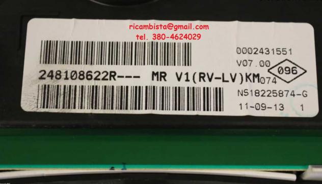 248108622R Dacia Dokker quadro strumenti - Foto 2