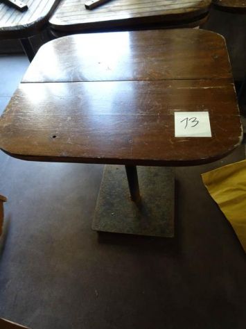 12 Tavolini bar legno massello e ferro lotto - Foto 3