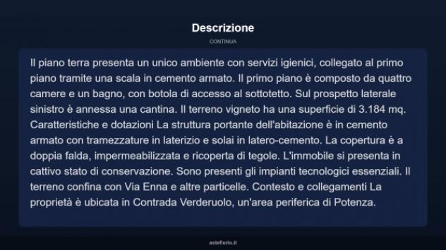 Immobile in asta di 135 m² con più di 5 locali in vendita a Potenza - Foto 17