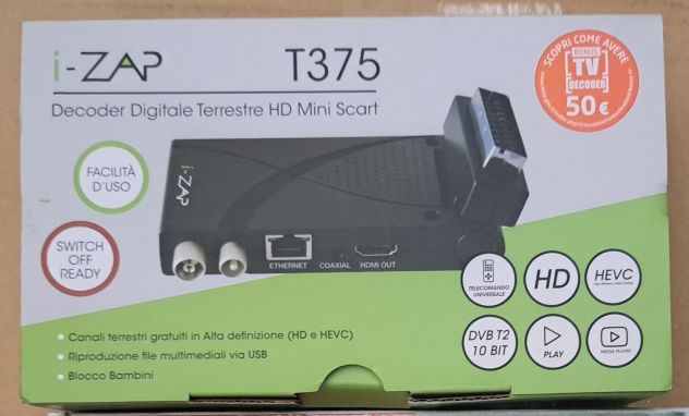Decoder TV Digitale Terrestre DVB T2 HD i-ZAP - Foto 4