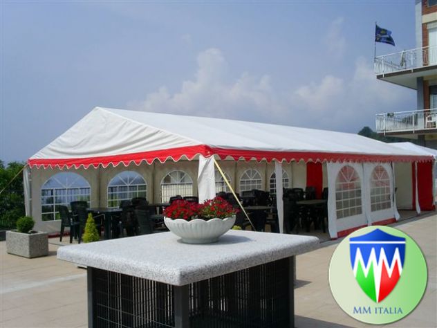 Tendone Gazebo 3 x 4 Professionale pvc Alta densita Ignifugo Gold MM - Foto 5