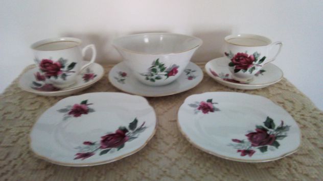 Duchess Bone China England" - Set tazzine antiche in porcellana inglese anni 30' - Foto 2