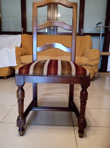 POLTRONCINE STILE ANTICO LEGNO MASSELLO X SALA DA PRANZO - Foto 4