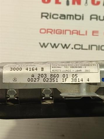 AIRBAG PORTA POSTERIORE SINISTRA MERCEDES Classe C Berlina W203 A2038600105 (0004) - Foto 2
