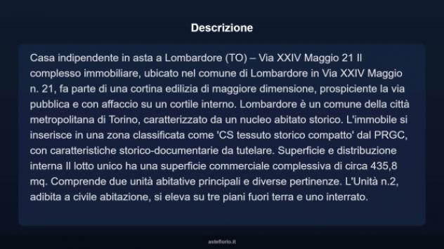 Immobile in asta di 435 m² in vendita a Lombardore - Foto 3