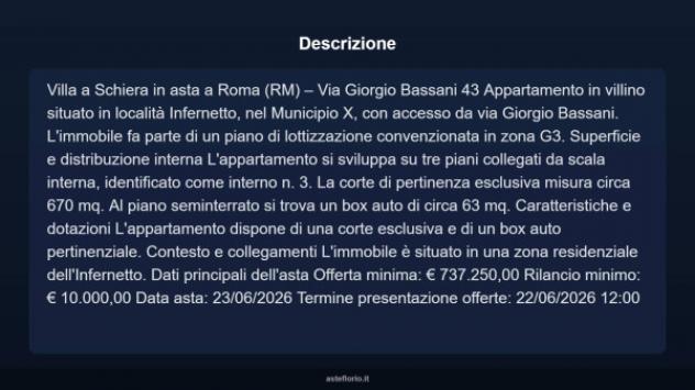 Immobile in asta di 55 m², box auto in vendita a Roma - Foto 4