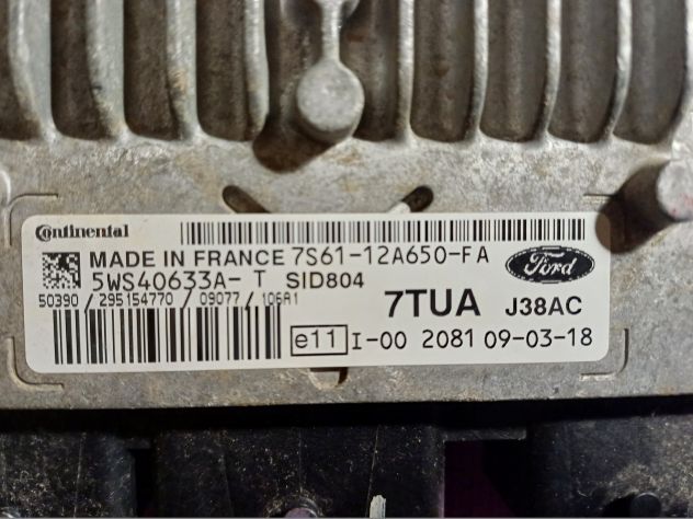 Centralina CONTINENTAL 7S61-12A650-FA 5WS40633AT SID804 FORD Fusion 1.4 TDCi Ec - Foto 5