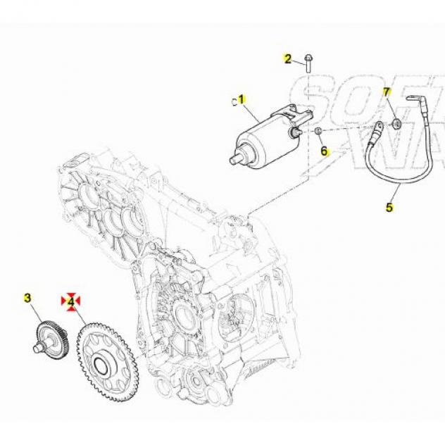 Ruota libera avviamento scooter vari Aprilia Piaggio Peugeot 125 250 300 500 - Foto 7