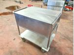 carrello inox per sbarazzo stoviglieria usato