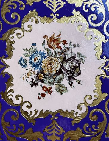 Vassoio Fiorentino Vintage in Legno restaurato - Foto 4
