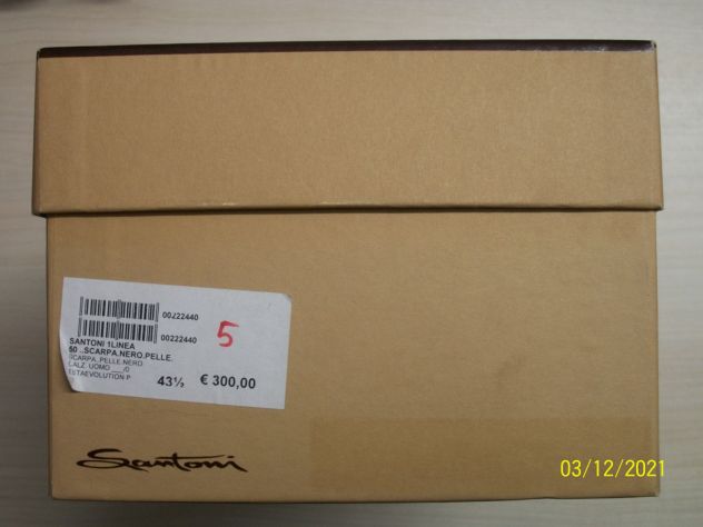 Santoni uomo snickers in pelle nere usate