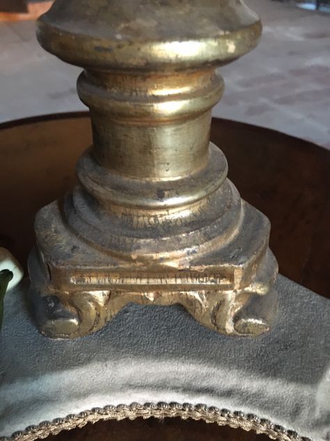 Candelabro antico abat-jour paralume rosso - Foto 3