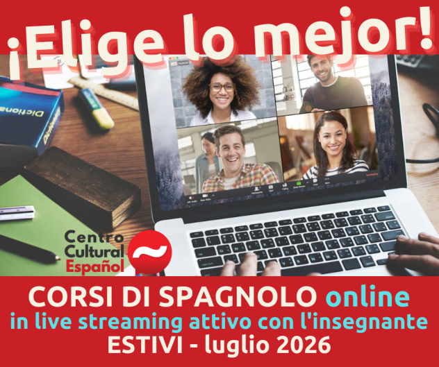 Corsi di spagnolo ONLINE: principianti: Luglio 2026