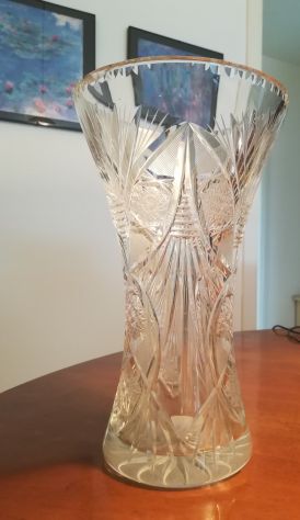 vaso portafiori vintage in cristallo