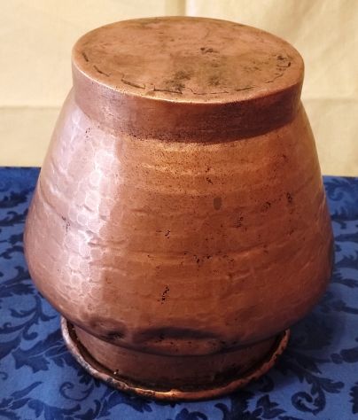 Pignata Brocca Vintage x Fagioli in Rame con due manici – RARO h 20cm cod. 20 - Foto 4