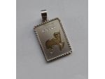 PICCOLO PENDENTE IN ARGENTO USATO DELLO ZODIACO IN TEDESCO (WIDDER) ARIETE -T