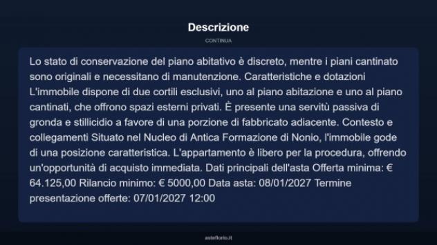 Immobile in asta di 213 m² in vendita a Nonio - Foto 4