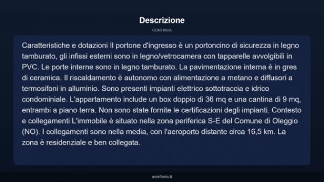 Immobile in asta di 94 m², box auto doppio in vendita a Oleggio - Foto 6