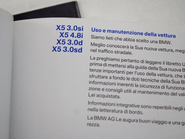 01442600569 LIBRETTI USO E MANUTENZIONE BMW X5 E70 3.0 D 4X4 210KW AUT 5P (2009) RICAMBIO USATO - Foto 7