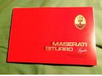 Libretto uso e manutenzione Maserati Biturbo Spyder